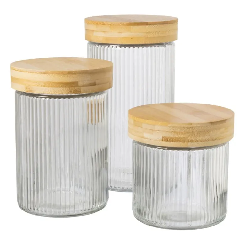 Voorraadpot met bamboe deksel - 750 ml