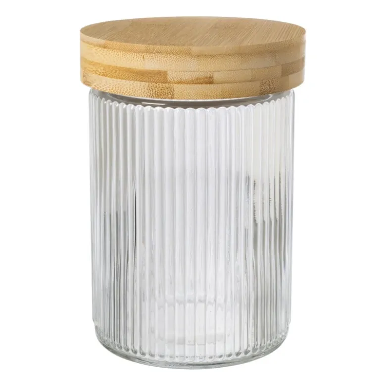 Voorraadpot met bamboe deksel - 1 liter