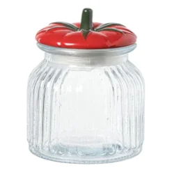 Voorraadpot tomaat - transparant/rood - 900 ml