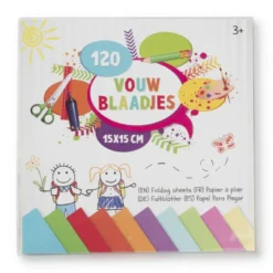 Vouwblaadjes - multikleur - 120 stuks