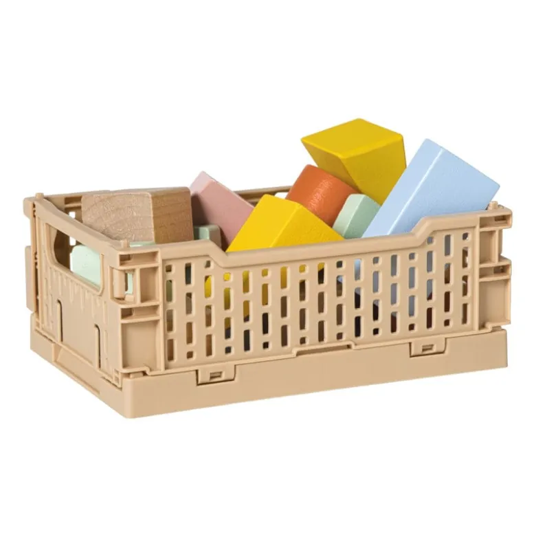 Vouwkrat klein - beige - 6x15x10 cm