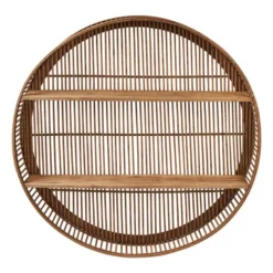 Wandkastje bamboe rond - ø75x13 cm