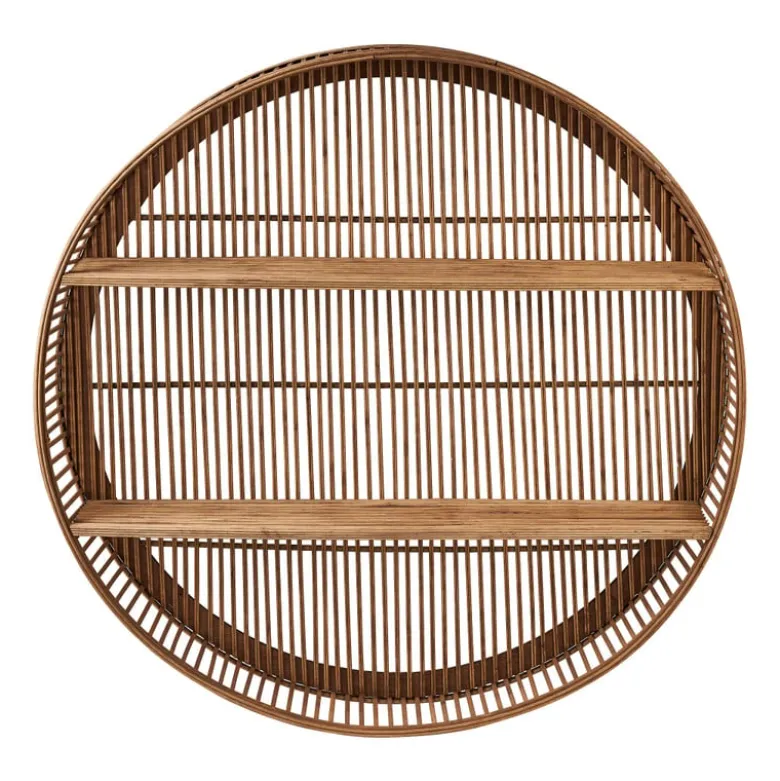 Wandkastje bamboe rond - ø75x13 cm