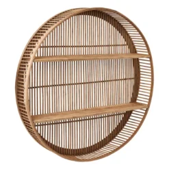 Wandkastje bamboe rond - ø75x13 cm