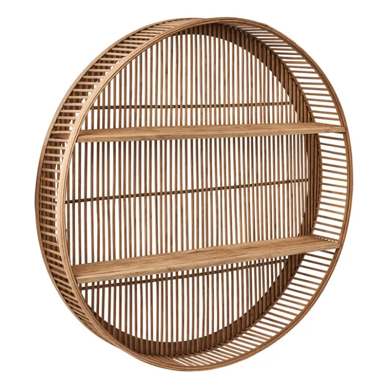 Wandkastje bamboe rond - ø75x13 cm