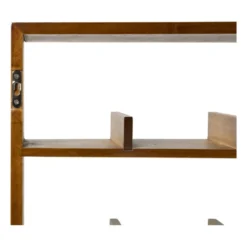 Wandkastje voor 12 mokken - bruin - 45x38x9 cm