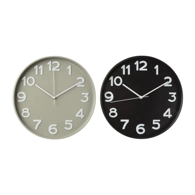 Wandklok basics - zwart - ø30x4 cm