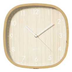 Wandklok houtlook - bruin - ø30 cm
