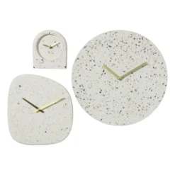 Wandklok Terrazzo - organisch - 22.5x20.5x4 cm