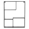 Wandrek met vakken Quin - zwart - 50x40x11.5 cm
