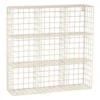 Wandrek wire 9 vakken - beige - 40x40x10 cm