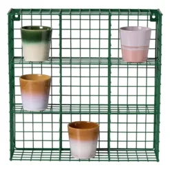Wandrek wire 9 vakken - groen - 40x40x10 cm