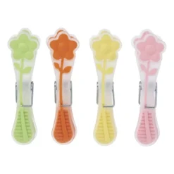 Wasknijpers bloem - multikleur - set van 10