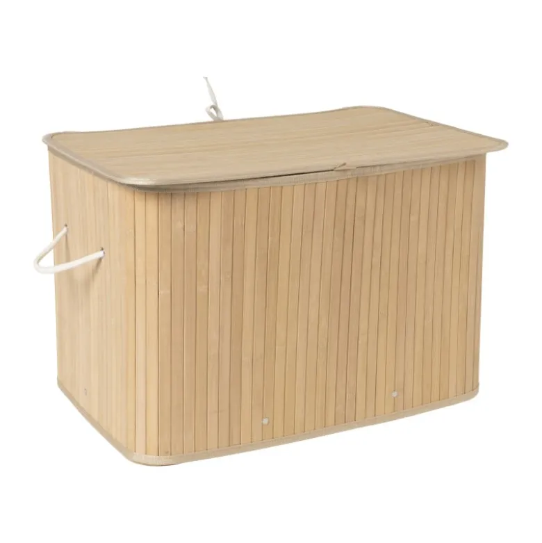 Wasmand bamboe 90 liter - naturel - 60x40x40 cm