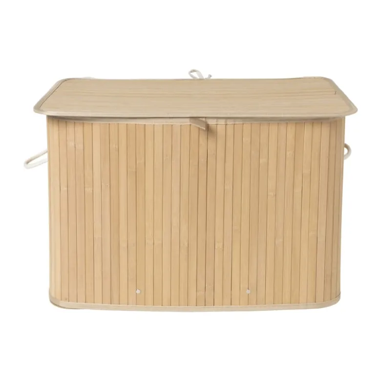 Wasmand bamboe 90 liter - naturel - 60x40x40 cm