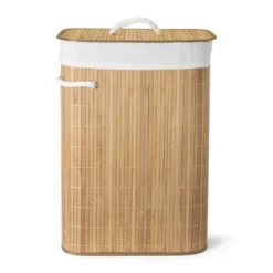 Wasmand bamboe - naturel - 72 liter