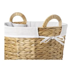 Wasmand Saar 50 liter - bruin/wit - ø42x50 cm