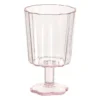 Waterglas op stam geschulpt - roze - 340 ml