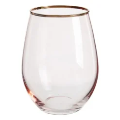 Waterglas - roze/goud - 550 ml