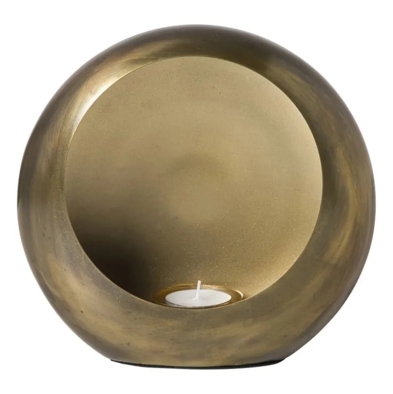 Waxinelichthouder brons - klein - 16x15x7.5 cm