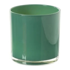 Waxinelichthouder - groen - ø10x10 cm