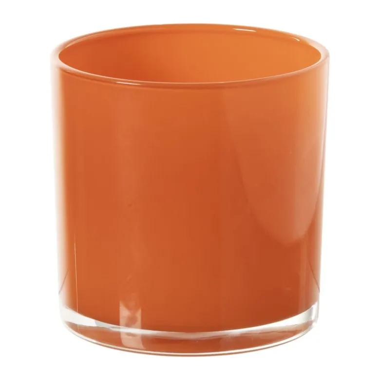 Waxinelichthouder - rood - ø10x10 cm