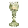 Waxinelichthouder tulp Ilona - groen - ø7.8x14 cm