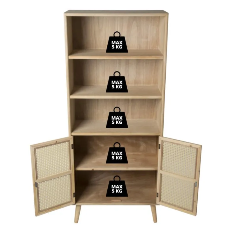 Webbing Java boekenkast - 170x73x33 cm