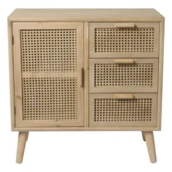 Webbing Java kast met 1 deur en 3 laden - 75x74.5x35 cm