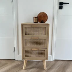 Webbing Java kast met 3 laden - 73x40x31 cm