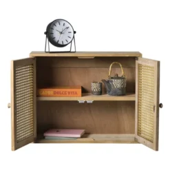 Webbing wandkast Bandung - naturel - 48.5x60x22 cm