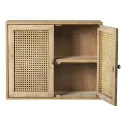 Webbing wandkast Bandung - naturel - 48.5x60x22 cm