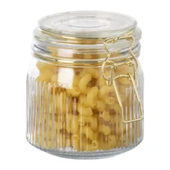 Weckpot ribbel met gouden deksel - 500 ml