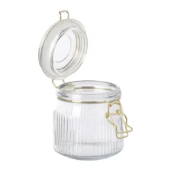 Weckpot ribbel met gouden deksel - 500 ml
