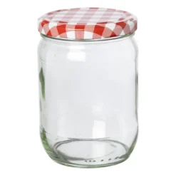 Weckpot rood witte deksel - 580 ml