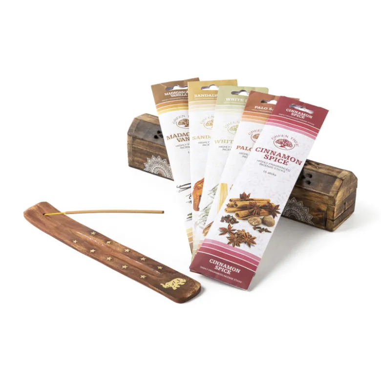 Wierooksticks Green Tree - cinnamon spice - 15 stokjes