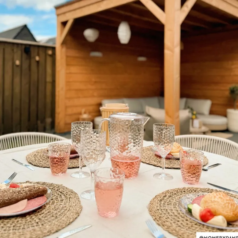 Wijnglas dots - groen - ø8x19.8 cm