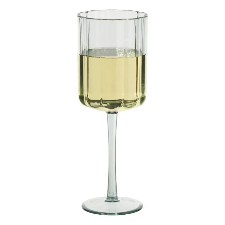Wijnglas geschulpt - groen - 370 ml