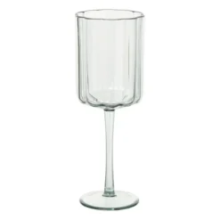 Wijnglas geschulpt - groen - 370 ml