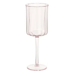 Wijnglas geschulpt - roze - 370 ml
