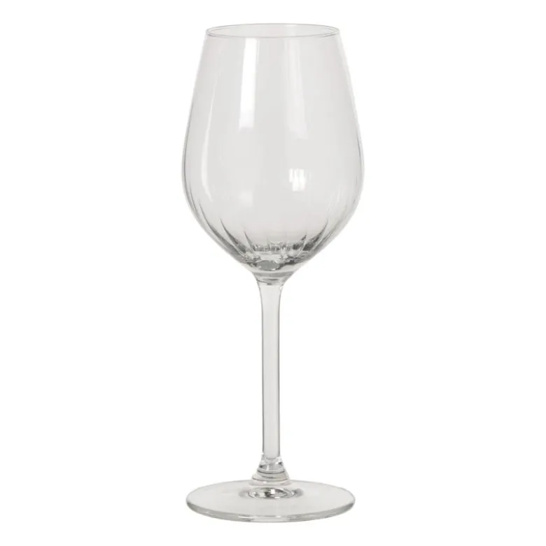 Wijnglas plisse klein - transparant - 380 ml