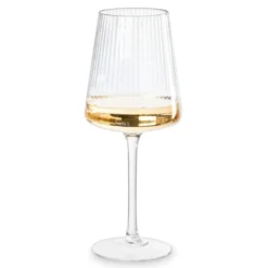 Wijnglas ribbel groot - glas - 400 ml
