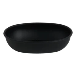 Zeepbakje metaal - zwart - 14 cm