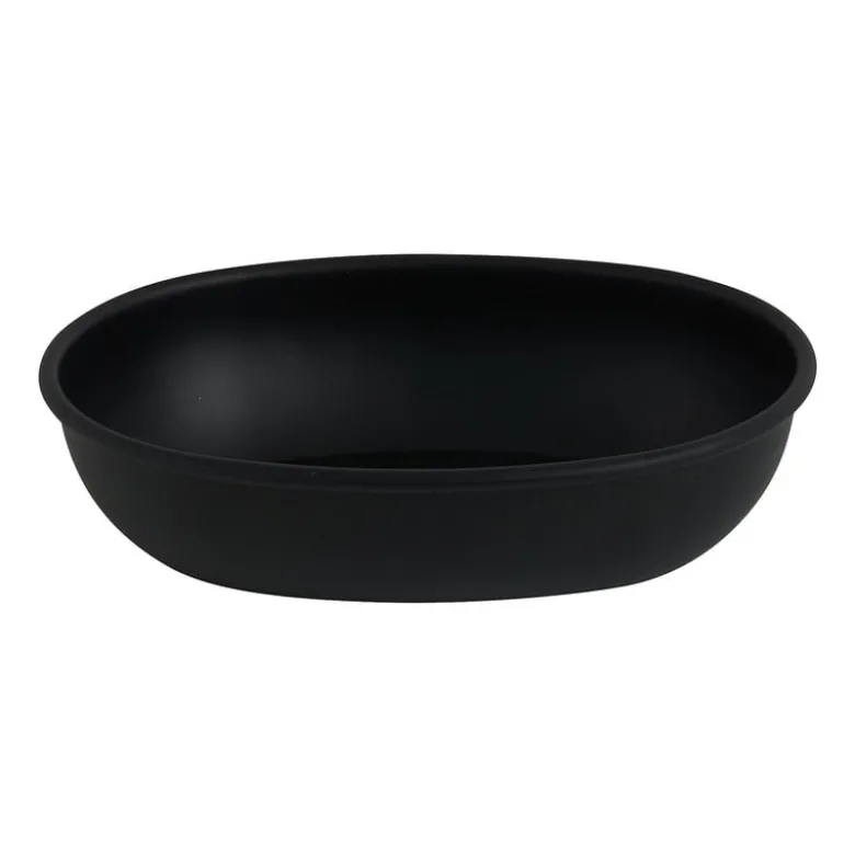Zeepbakje metaal - zwart - 14 cm