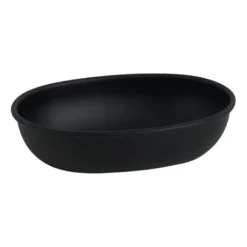 Zeepbakje metaal - zwart - 14 cm
