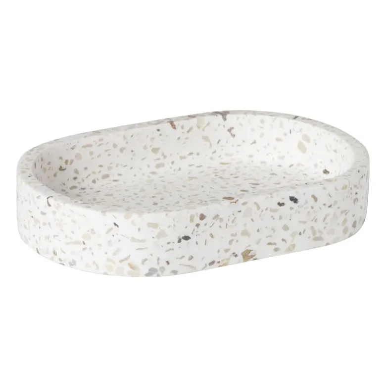 Zeepbakje Terrazzo - wit - 2x13x9 cm