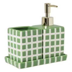 Zeeppompje blokjes - groen/wit - 15.8x7x7 cm